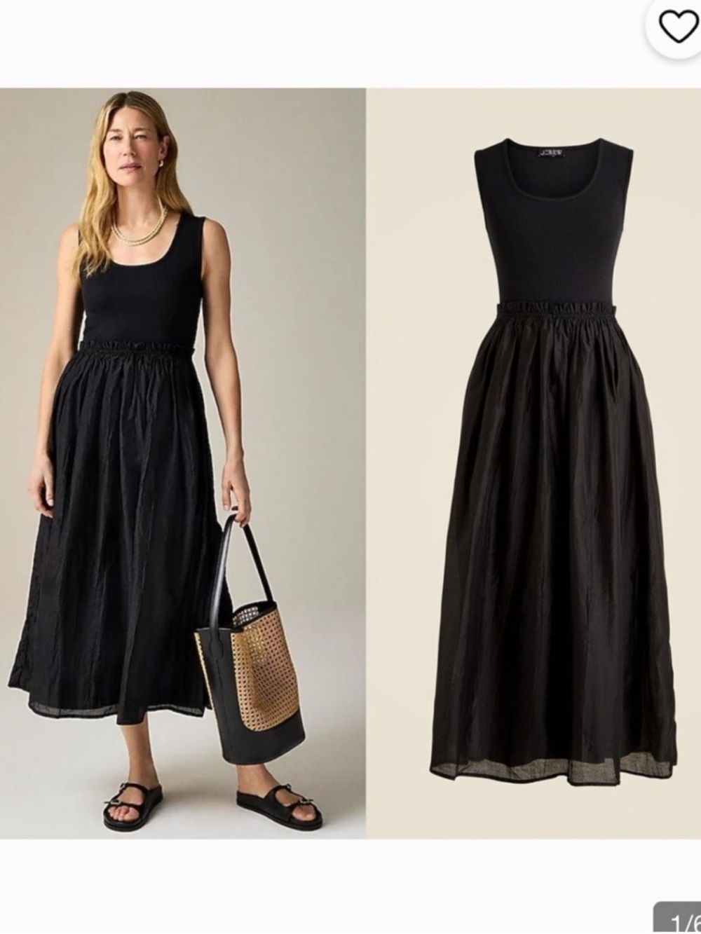 NWT J. Crew Mixy Black Maxi Dress size XS